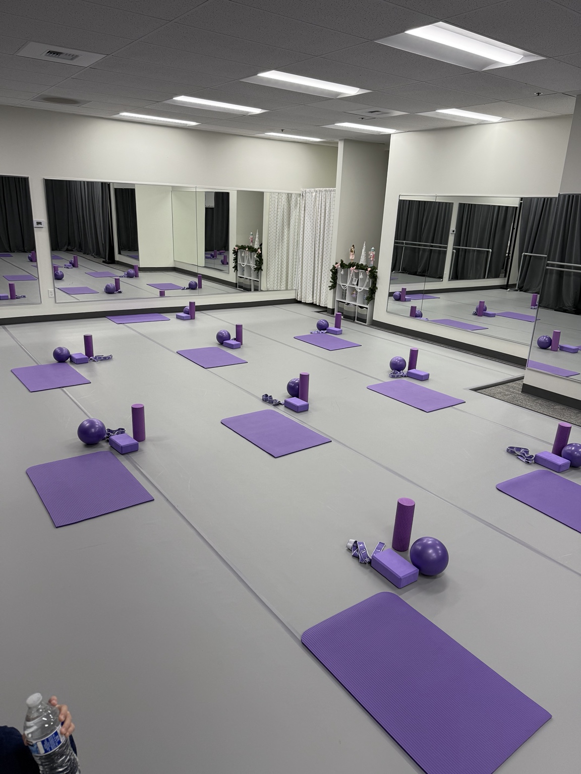 Floor Pilates studio setup
