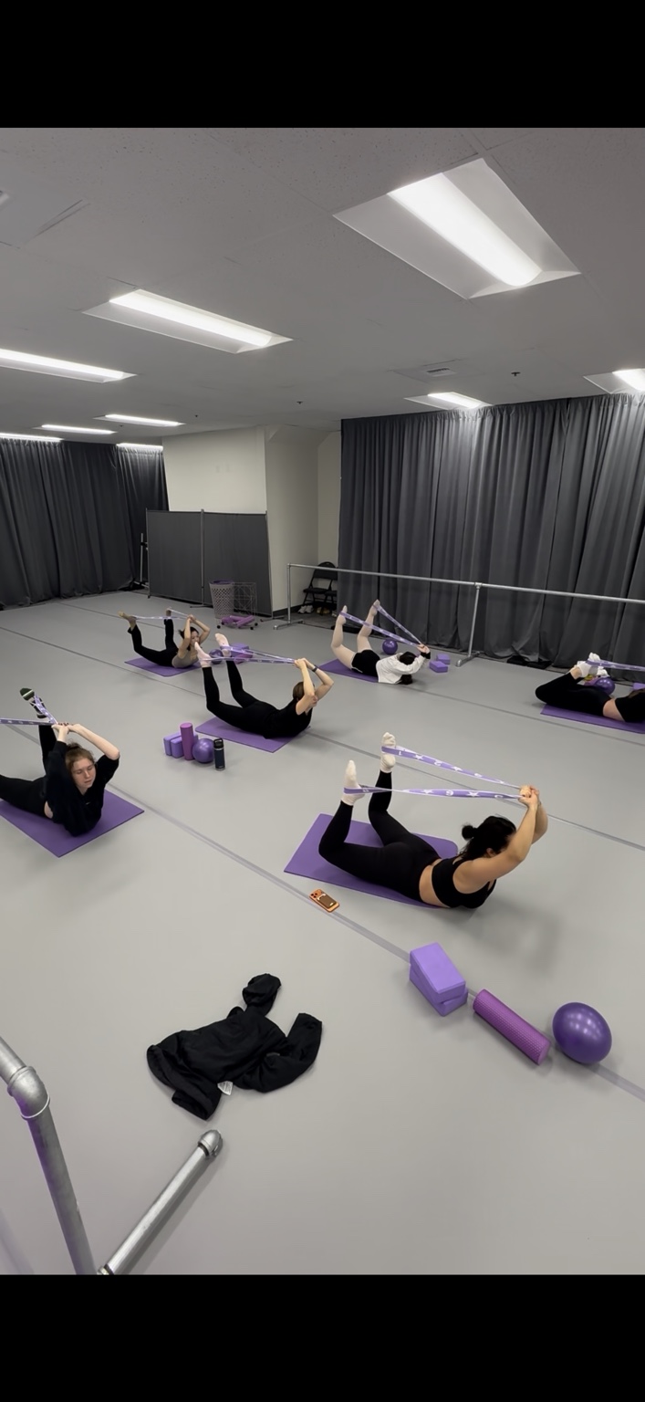 Floor Pilates resistance band exercises